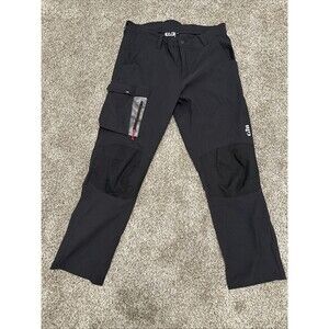 Gill Racing Trousers Gray Marine Waterproof Cargo Pocket Pants Men's Size 38x31